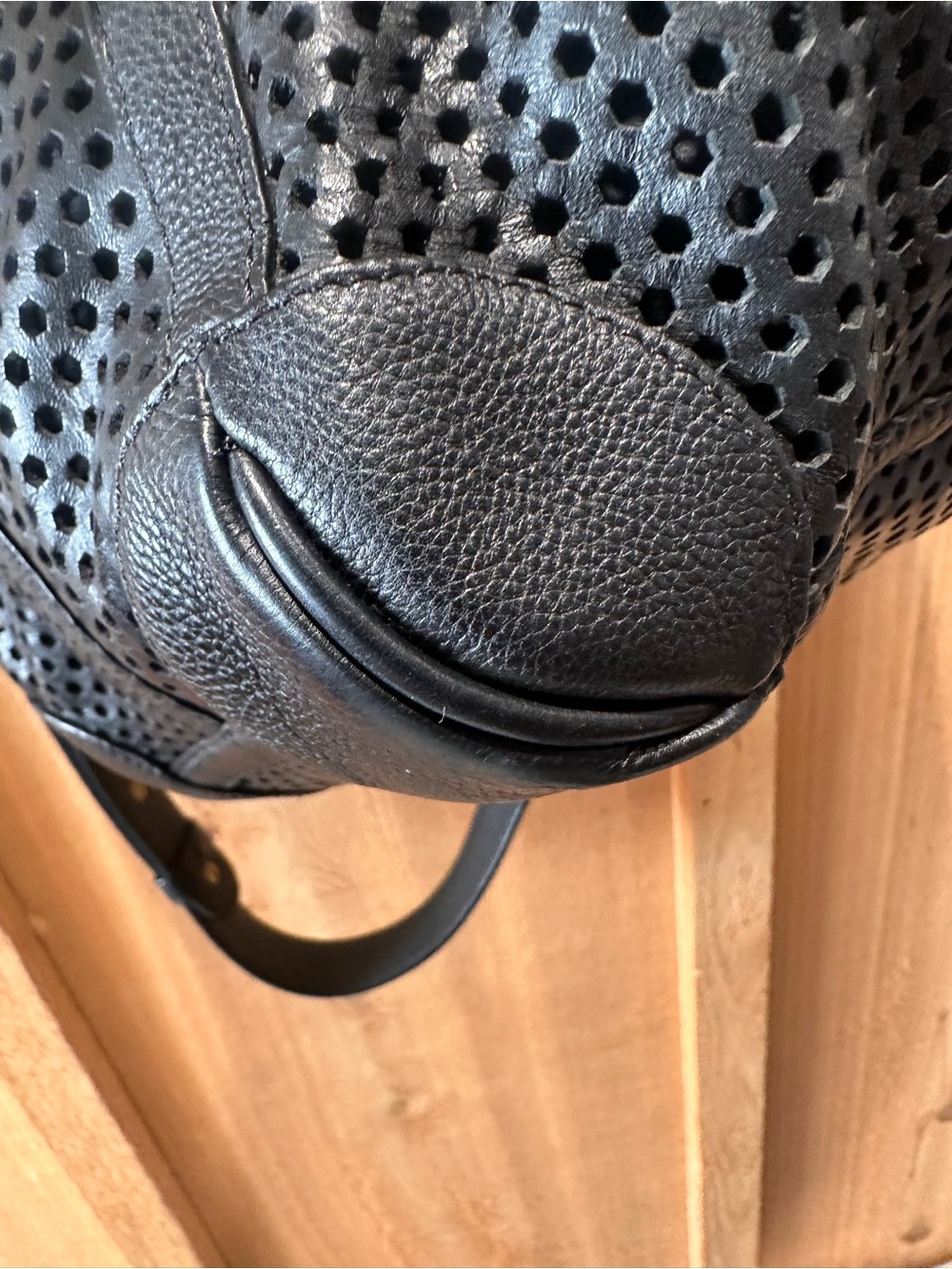 Jerome Dreyfuss Tanguy Black Perforated Leather Shoulder Crossbody Bag - Picture 6 of 15